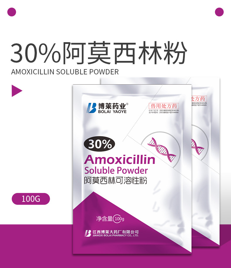 博莱药业30%阿莫西林可溶性粉兽用鸡用100g广谱抗菌兽药禽药在类目 宠物/宠物食品及用品, 动物药品及药剂, 畜牧药品中 - 来自Buy2taobao.com提供专业的淘宝代购服务