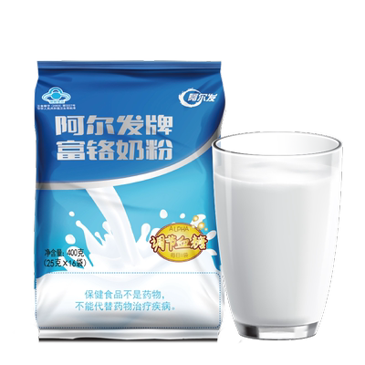 阿尔发牌富铬奶粉糖尿人代餐奶粉高血糖中老年人无蔗糖食品牛奶粉