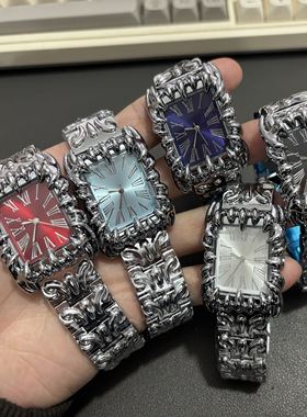 Y2K异形新方形爪子表原创alabaster钢带防水欧美高级设计男生手表