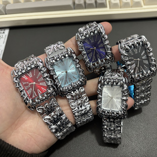 Y2K异形新方形爪子表原创alabaster钢带防水欧美高级设计男生手表