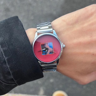 KANYE专辑手表INS小众设计中古风音乐封面夜光防水男士腕表礼物