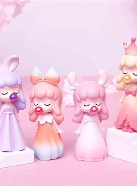 梦幻少女心车载摆件吹泡泡女孩树脂工艺品蛋糕装饰创意生日礼物女