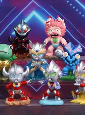 新款奥特之光卡通动漫盲盒摆件打怪兽创意潮玩公仔手办少儿节礼物