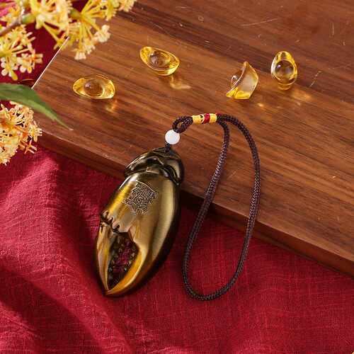 黄铜手中有钱礼品中式铜蟹钳手里有钳工艺品摆件手把件招米挂件