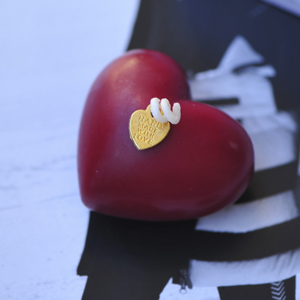 chic rose 情人节手工创意心形蜡烛红色礼物表白浪漫晚餐