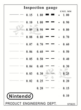 品质检验SPOT GUAGE测定尺裂纹线径长度对比粗细比对尺圆点直径尺