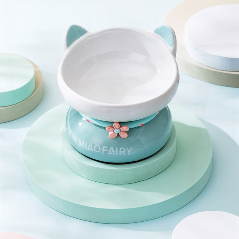 陶瓷单碗实木猫咪可爱宠物包邮