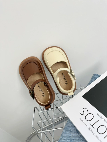 Модная обувь с низким вырезом для кожаной обуви, детский японский наряд маленькой принцессы, мягкая подошва