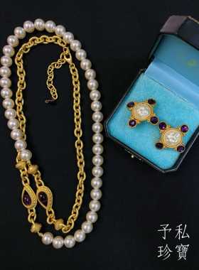 复古欧美宫廷风包邮耳夹镀真金