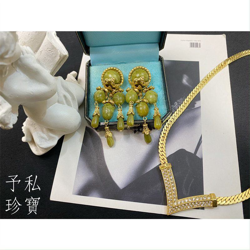 包邮 1778 复古Vintage镀真金保色波西米亚民族流苏长款耳钉耳环