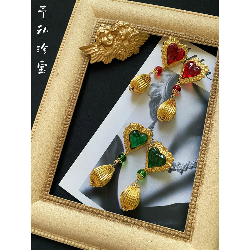 复古黄铜女宫廷风耳环包邮