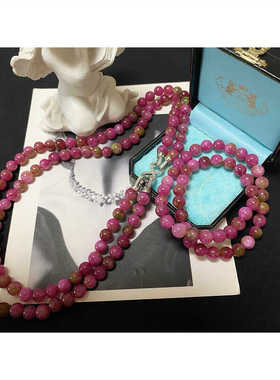 包邮圆珠复古火龙果色手链项链