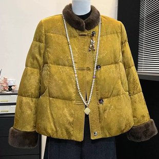 妈妈冬装国风外套加厚羽绒棉服2026新款中老年女人新中式棉衣棉服