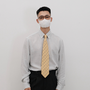 何青菜/241028 新款麻感手工高定贝壳扣马蹄袖口男士长袖牛津衬衫