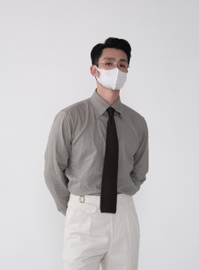 何青菜/241016 春夏意式尖领亚麻长袖商务简约休闲修身型复古衬衫