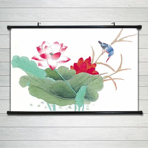 中国风名家国画花鸟画水墨画兰花图现代中式客厅卧室装饰挂画海报