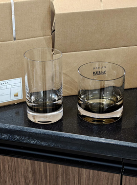 出口比利时Kelly Wearstler X Serax 琥珀色祖玛威士忌酒杯 一套