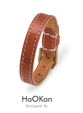 三眼仔手链牛皮情侣闺蜜生日礼物