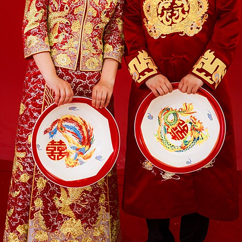 特厚搪瓷盆结婚喜盆耐高温可加热