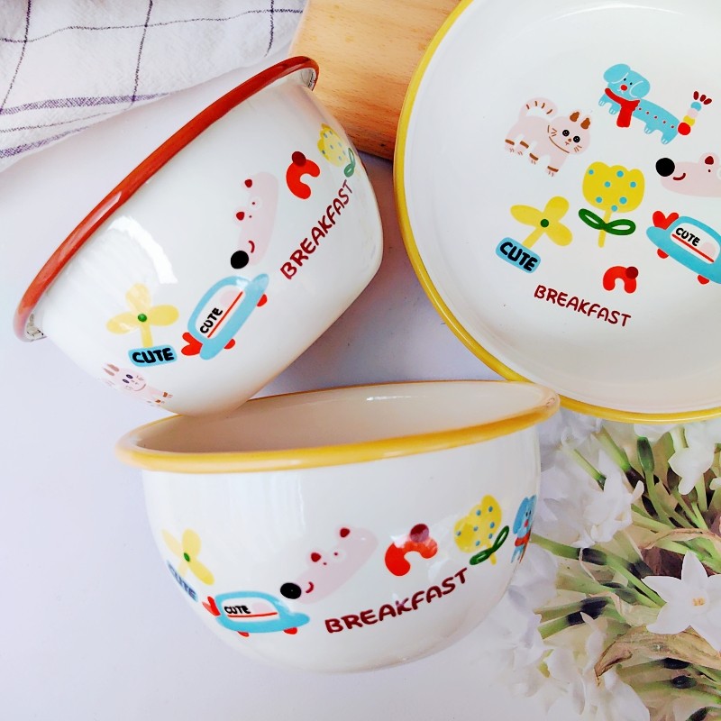 搪瓷碗盘餐具加厚家用饭碗盘汤碗菜盘烤盘釉下彩摔不碎耐高温,餐饮具,餐具瓷器套装,淘宝优惠券,粉丝福利购,淘宝优惠卷