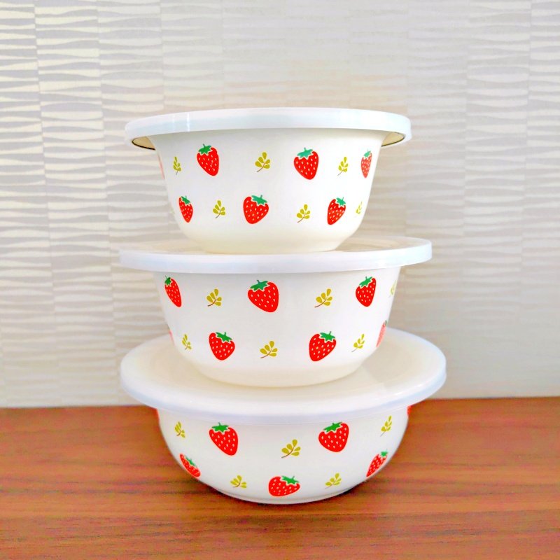 搪瓷盆带盖加厚面盆 沙拉盆 打蛋盆 水果盆 保鲜盒 耐高温 能加热,餐饮具,盆,淘宝优惠券,粉丝福利购,淘宝优惠卷