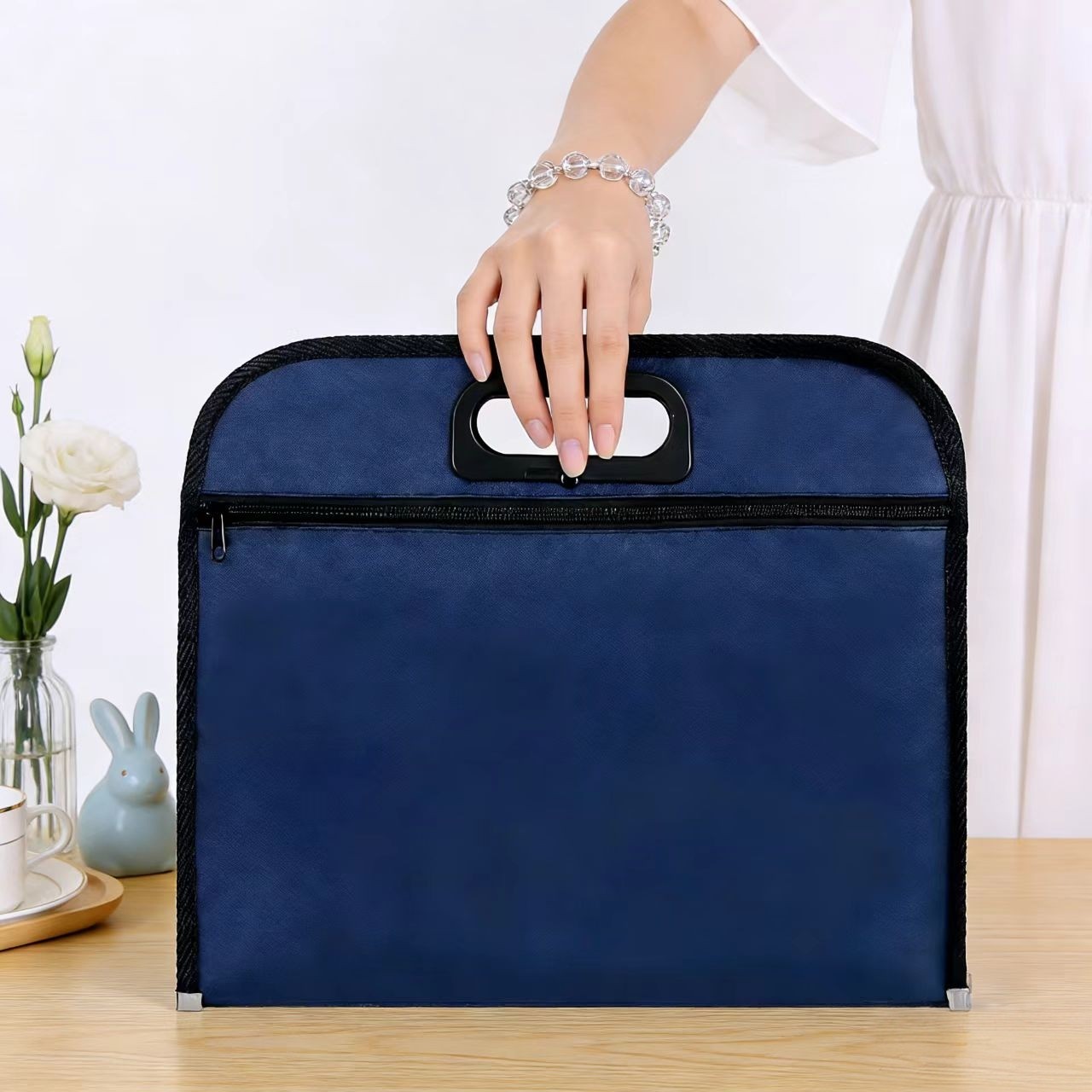 装烟礼品牛津布A4文件袋办公手提公文包商务资料袋可定制印字log