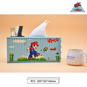 JAYLAND 复古集装箱纸巾盒创意抽纸盒工业风餐厅酒吧家居装饰摆件