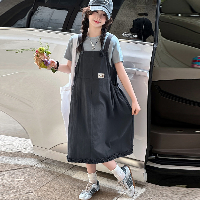 女童背带裙套装夏季2026