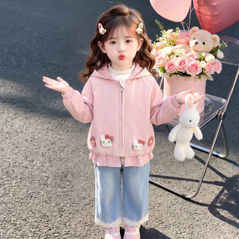 小女童洋气宽松春秋季休闲外套女宝宝2026新款时髦超好看可爱秋装