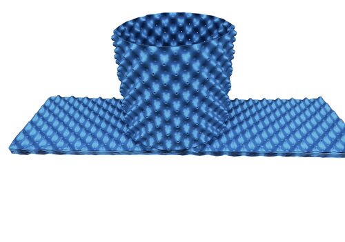 蓝色园林围栏盆景高围果树专用加厚耐用控根器围树板阻根板厂家