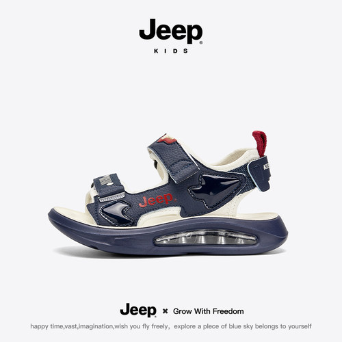 jeep男童溯溪运动气垫沙滩凉鞋子