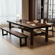 胡桃木大书桌去客厅化家用阅读桌会议办公长桌原木餐桌实木工作台