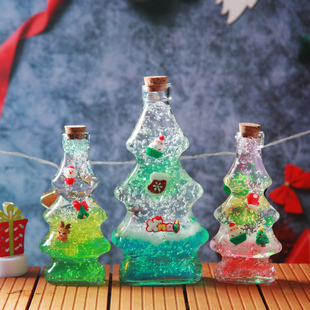 圣诞装饰许愿套装彩虹瓶海洋手工材料水宝宝漂流瓶星空瓶泡大珠