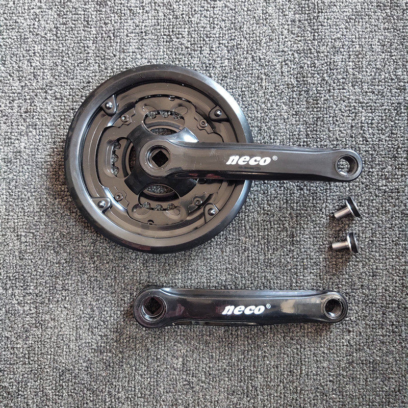 志庆neco山地车24/21/18速方孔牙盘带护盘自行车轮盘链轮40-34-24