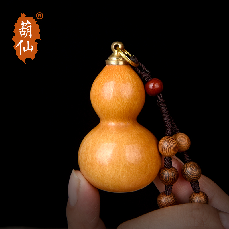 天然挂件手捻老紫包浆做旧小葫芦