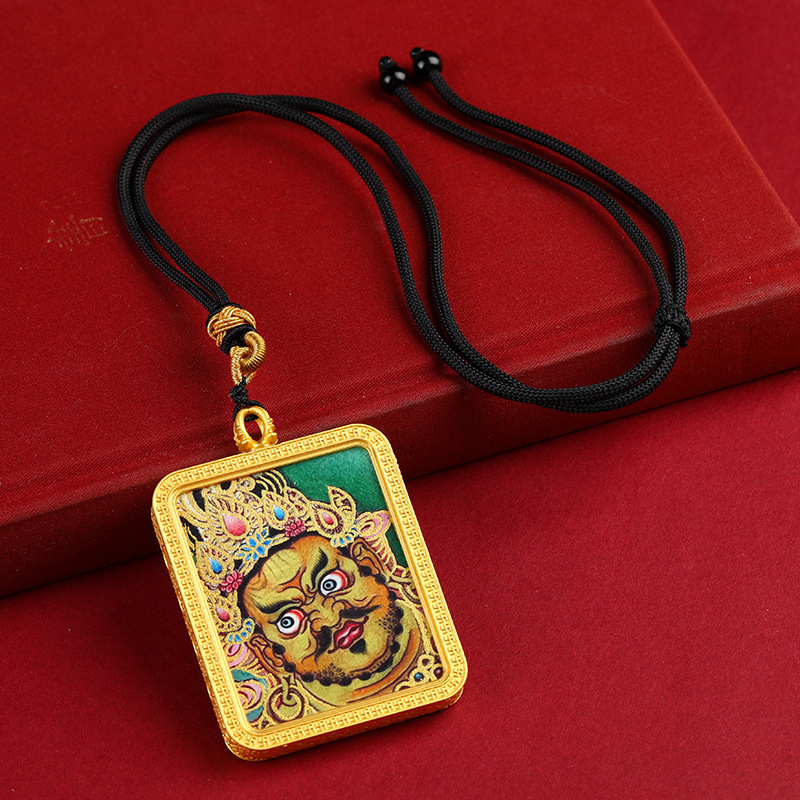 藏式唐卡半手绘描金款黄