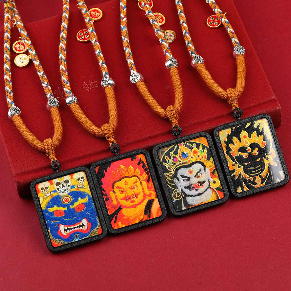 藏式唐卡半手绘粗矿描金