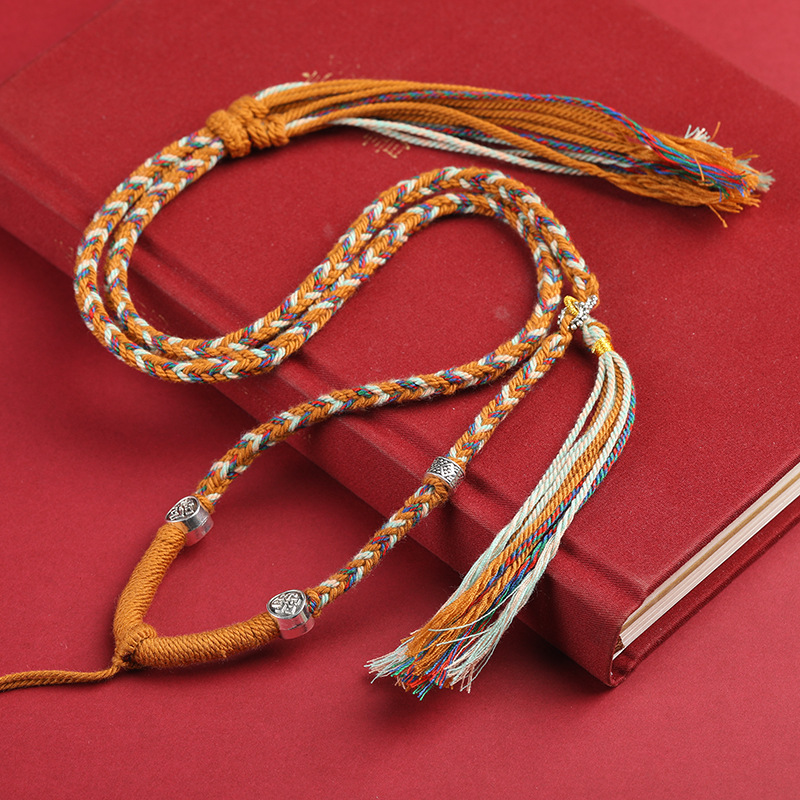 五路财神项链藏式手工编