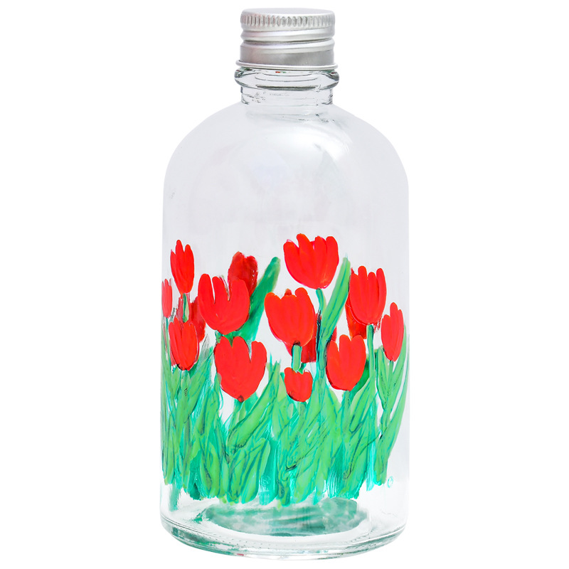 DIY手绘玻璃瓶儿童手工空