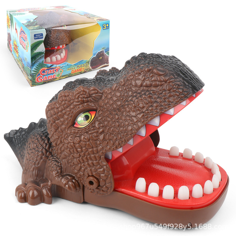跨境减压鲨鱼咬手指玩具恶犬恐龙海盗桶亲子互动儿童整蛊玩具