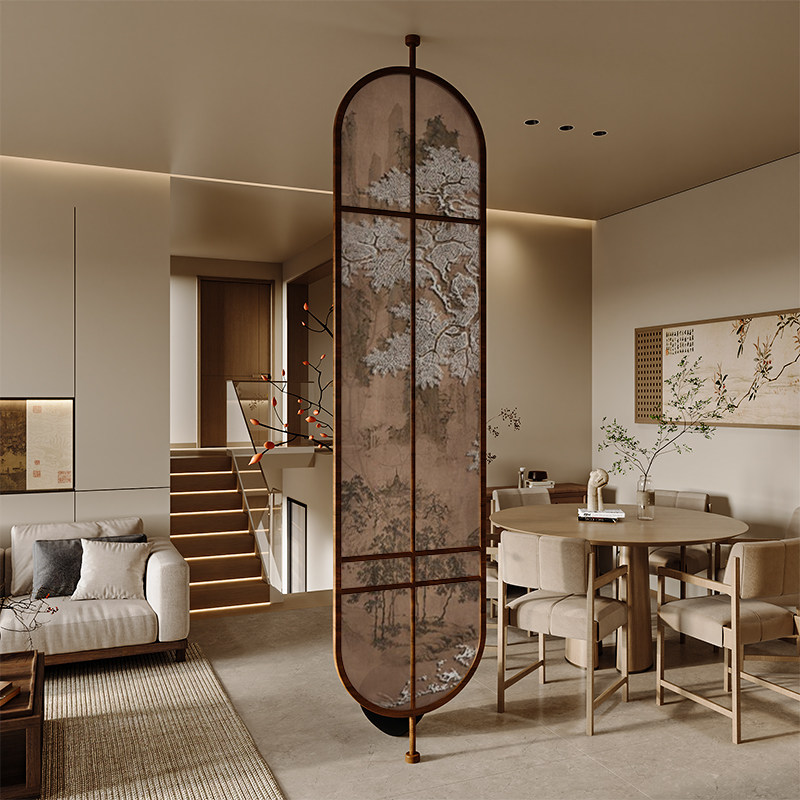 2026年新款宋式美学新中式屏风隔断客厅入户玄关对门遮挡座屏松树,住宅家具,座屏,淘宝优惠券,粉丝福利购,淘宝优惠卷