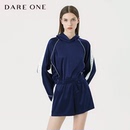 DARE 睡衣桑蚕丝家居服套装 SPORT运动风撞色长袖 ONE真丝睡衣LE