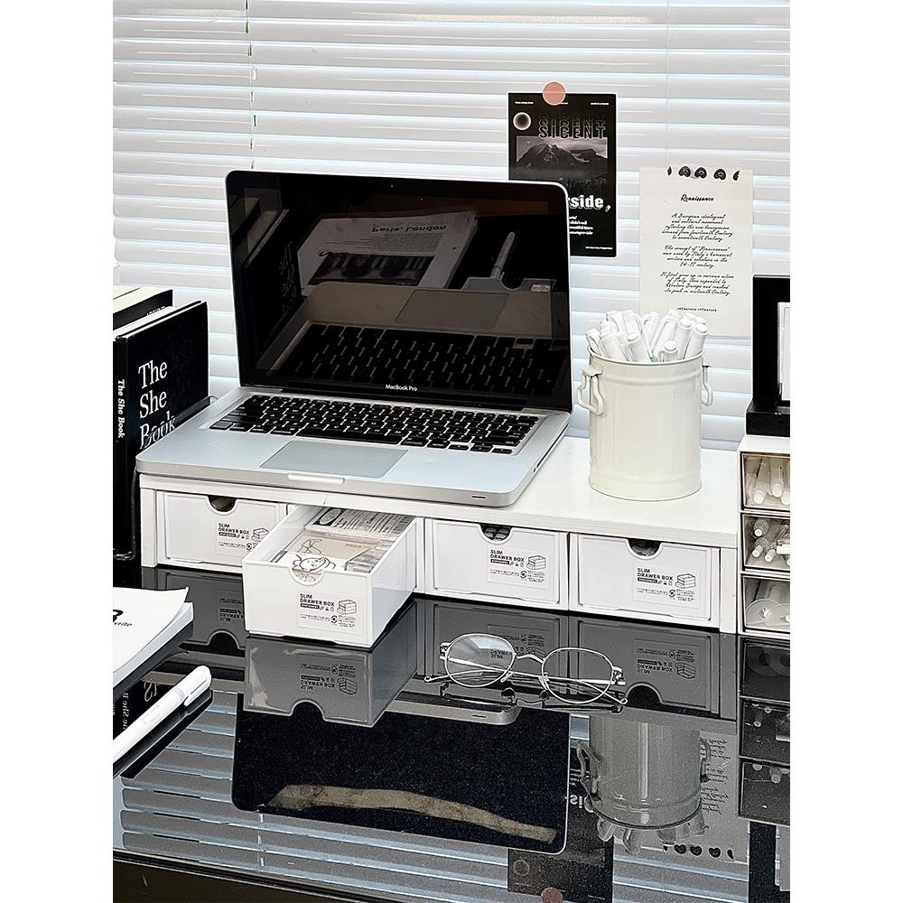 桌面显示器增高架ins风简约书桌办公室整理置物架电脑显示屏架子