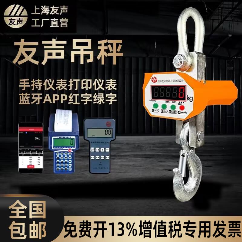 上海友声吊秤1T3T5T10T15T20T33T吊钩秤友声OCS电子吊秤吊钩称