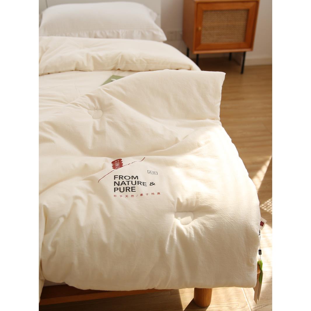 a级原棉10%大豆纤维棉冬被春秋被芯空调被学生抗菌增厚保暖