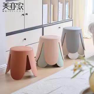 小凳子家用矮凳可叠放塑料凳轻奢高级感结实耐用圆凳板凳简约椅子,住宅家具,矮凳,淘宝优惠券,粉丝福利购,淘宝优惠卷