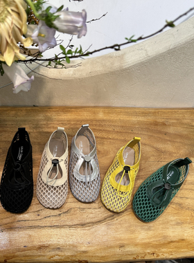 韩版童鞋2025女童春夏新款网格透气网鞋儿童轻便时尚芭蕾鞋皮凉鞋