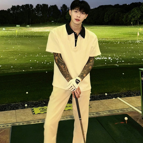 斌子同款假两件短袖polo衫男款