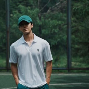 Wilson威尔胜男款网球运动针织短袖挺括百搭POLO衫WM00569511WTA