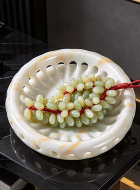 天然大理石轻奢果盘摆件
